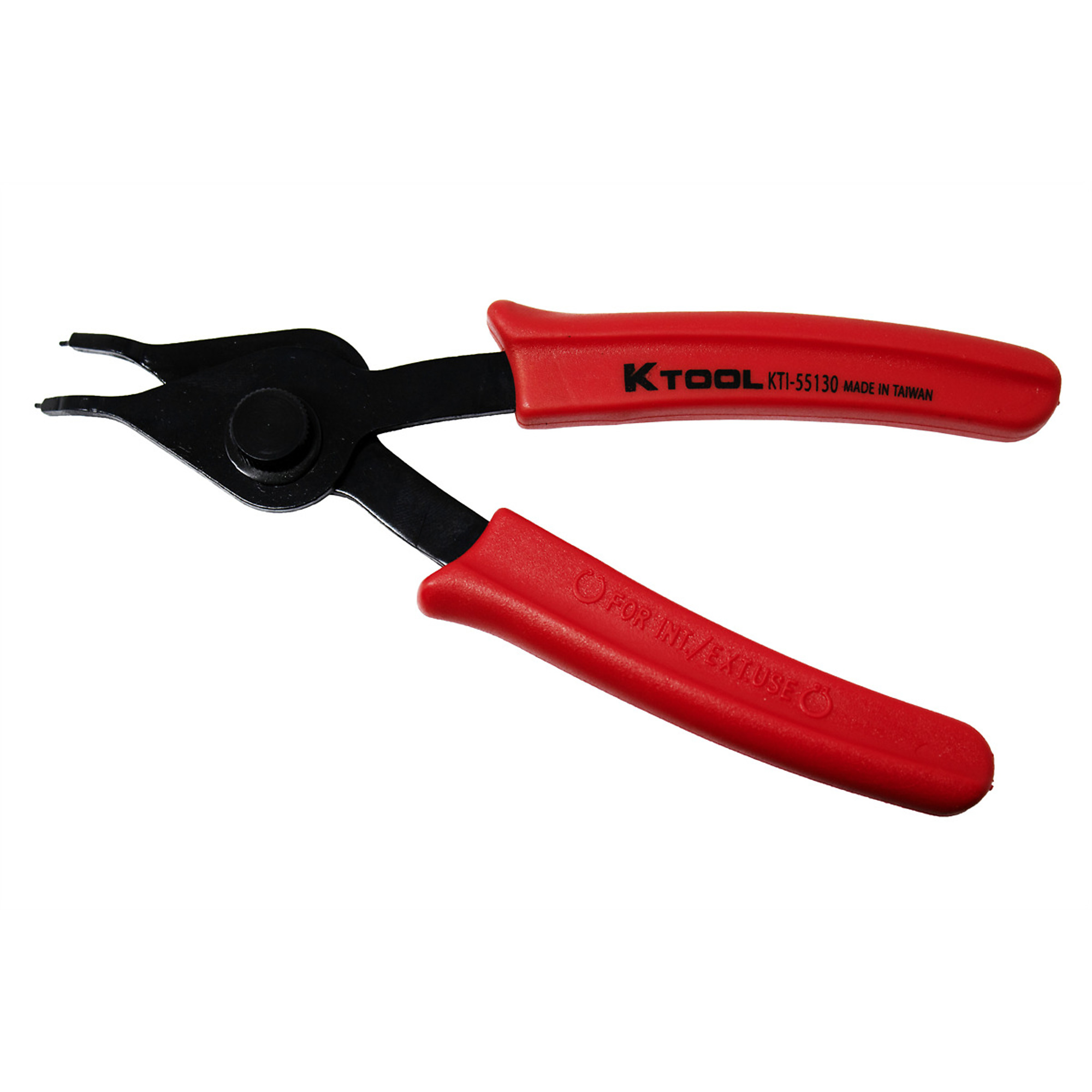 K Tool International Snap Ring Pliers — 45-Degree, .038in. Tip, Rubber Dipped Handles, Heavy-Duty, Model# KTI55130